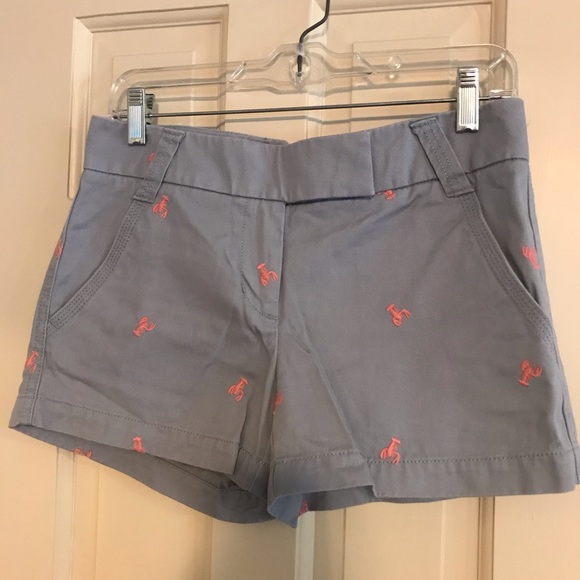J. Crew Gray Shorts with Lobster Embroidery - Picture 2 of 4